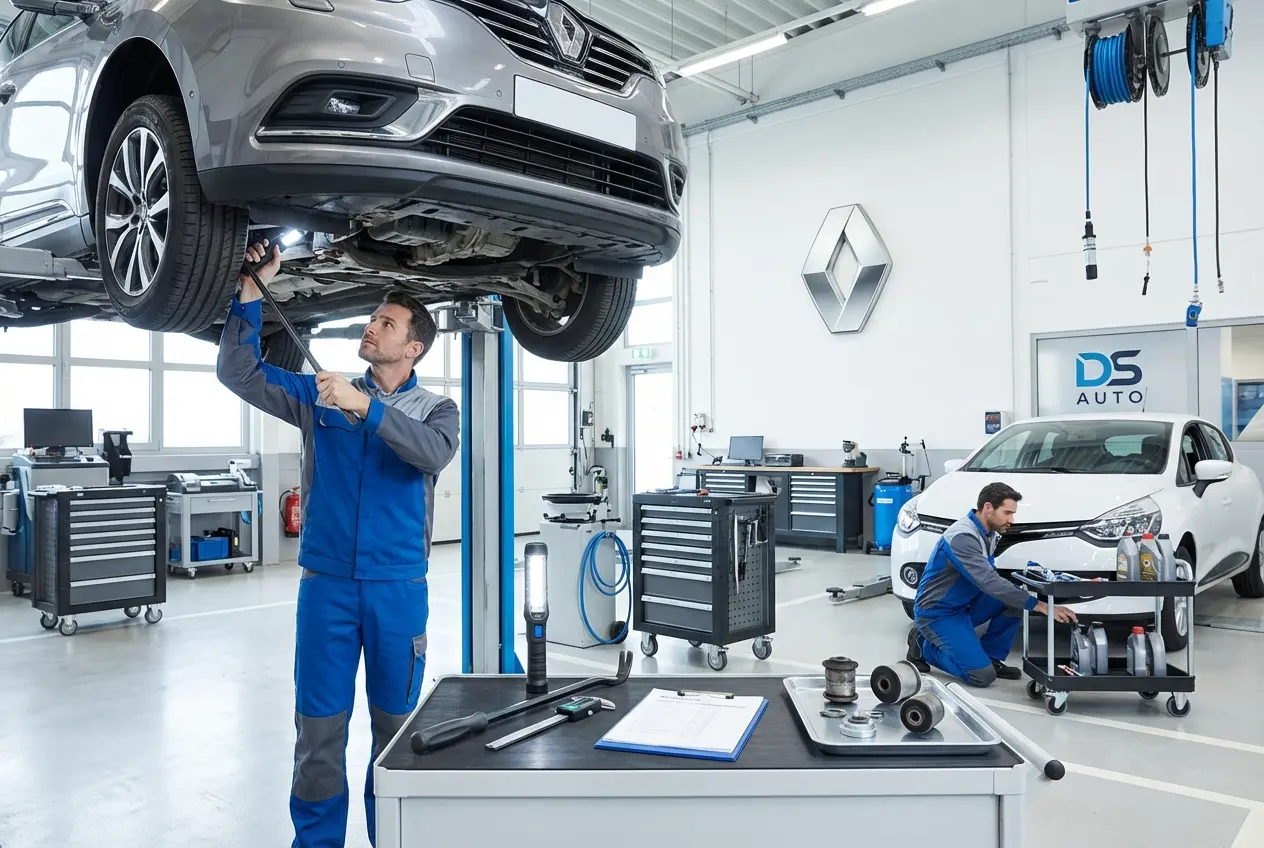 Проверка подвески автомобиля Renault в Жуковском — диагностика передней подвески Renault в автосервисе DS Auto
